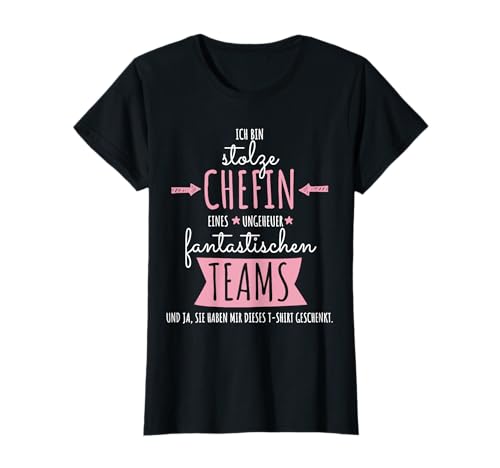 Chef Abschiedsgeschenk Kollegen Jobwechsel Spruch T-Shirt Damen S Schwarz V-Ausschnitt Halbarm Klassisch Komfort Pink von Chef Abschiedsgeschenk Kollegen Jobwechsel Spruch