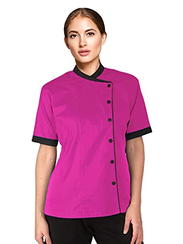 Chef Apparel Damen Kochjacken Kurzarm Gr. XX-Large, rose von Chef Apparel