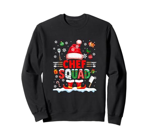 Chef Squad Herren Job Weihnachten Weihnachtsmann Kostüm Fliege Sweatshirt Chef Squad Herren Job Weihnachten Weihnachtsmann Kostüm Fliege Sweatshirt von Chef Christmas Costume