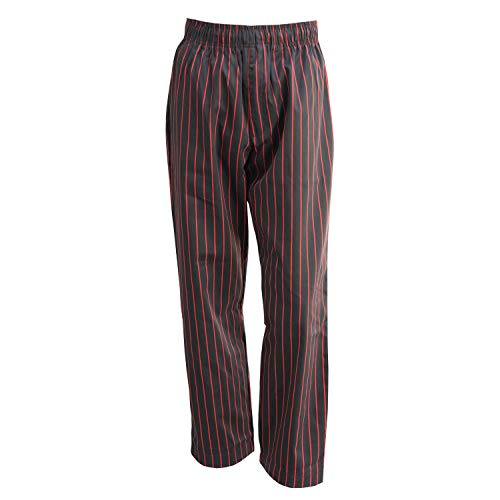 Chef Code Herren Kochhosen, Kreidestreifen Rot, Groß Chef Code Herren Kochhosen, Kreidestreifen Rot, Groß von Chef Code