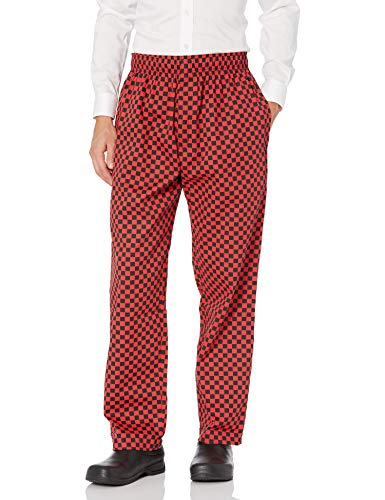 Chef Code Herren Zipper Fly Baggy Chef Pants Kochhose, kariert rot, Mittel Chef Code Herren Zipper Fly Baggy Chef Pants Kochhose, kariert rot, Mittel von Chef Code