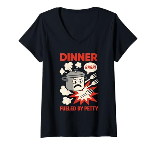 Damen Proud Cook Humor Kochmodus aktiviert Küche Chaos Style T-Shirt mit V-Ausschnitt Damen Proud Cook Humor Kochmodus aktiviert Küche Chaos Style T-Shirt mit V-Ausschnitt von Chef Vibes Club Spatula Squad Culinary Chaos Crew