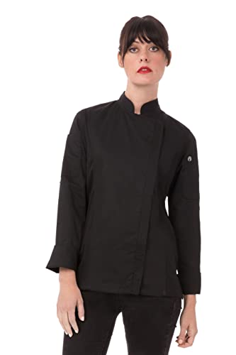 Chef Works Damen Kochmantel Kochjacke Hartford, schwarz, Medium von Chef Works