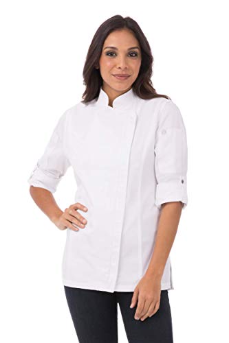 Chef Works Damen Hartford Chef Coat Kochjacke, Weiss/opulenter Garten, X-Large von Chef Works