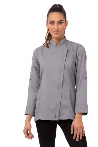 Chef Works Damen Hartford Women's Chef Coat Kochjacke, Grau, L EU von Chef Works