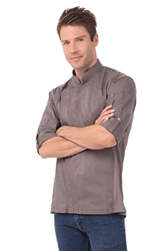 Chef Works Herren Hartford Kochmantel Kochjacke, Graphite Gray, XX-Large von Chef Works