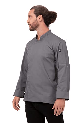Chef Works Herren Lansing Kochmantel Kochjacke, Grau, Medium von Chef Works