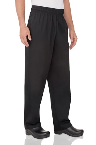 Chef Works Herren Essentielle Baggy Kochhose, schwarz, Groß von Chef Works