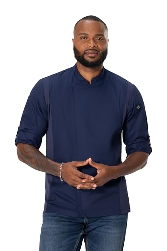 Chef Works Herren Hartford Kochmantel, Marineblau, Large von Chef Works