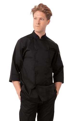 Chef Works Herren Morocco Chef Coat Kochjacke, Schwarz, X-Large von Chef Works