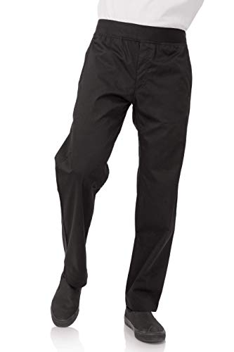 Chef Works Herren Leichte, Schmale Kochhose, Schwarz, 3XL von Chef Works