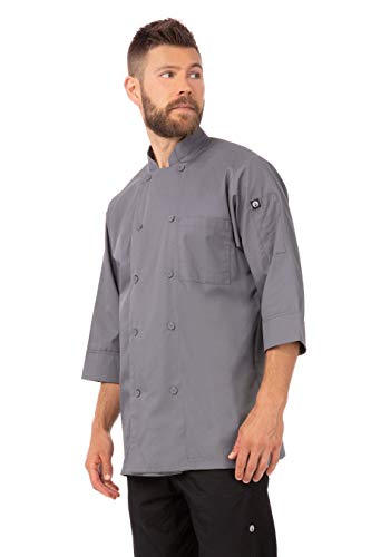 Chef Works Herren Morocco Chef Coat Kochjacken, GRAU, XX-Large von Chef Works