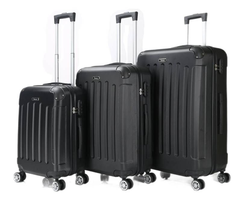 Cheffinger Kofferset Hartschalenkoffer Trolley Reisekoffer Koffer Set Cheffinger schwarz, (Kofferset bestehend aus 3 Koffern) von Cheffinger