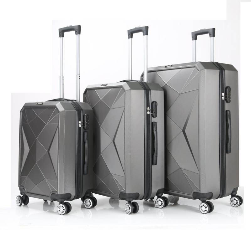 Cheffinger Kofferset Reisekoffer ABS-03 Koffer 3-teilig Hartschale Trolley Set Kofferset, 4 Rollen, (3 tlg) von Cheffinger