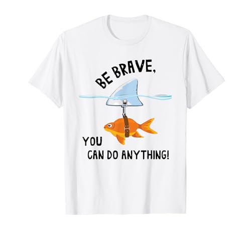 goldfisch mit haifischflosse I mann frau kids be brave T-Shirt von Chefo's funny cool gift gifts