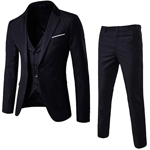 Anzug Herren 3 Teilig Regular Fit Business Hochzeit Party Anzüge Frühling und Herbst Classic Version von Slim Anzug Männer Professionelle Hochzeitsfeier Kleid Bester Mann Anzug von Chejarity