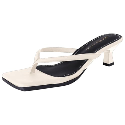 Chejarity Sommer Damen Pantoletten Elegant Modisch Schuhe Blockabsatz Offene Ferse Sandalen Minimalistisch Schick Eckige Kappe Riemchen Mules für Büro Chejarity Sommer Damen Pantoletten Elegant Modisch Schuhe Blockabsatz Offene Ferse Sandalen Minimalistisch Schick Eckige Kappe Riemchen Mules für Büro von Chejarity