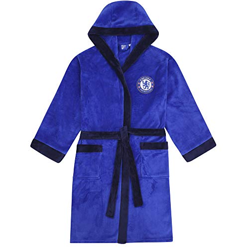 Chelsea FC - Herren Fleece-Bademantel mit Kapuze - offizielles Merchandise - Geschenk - Royalblau - L von Chelsea