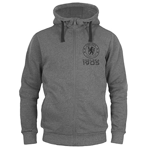 Chelsea FC - Herren Fleece-Sweatjacke - Offizielles Merchandise - Geschenk für Fußballfans - Grau - 3XL von Chelsea