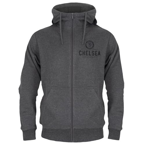 Chelsea FC - Herren Fleece-Sweatjacke - Offizielles Merchandise - Geschenk für Fußballfans - Grau - S von Chelsea