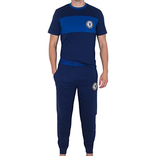 Chelsea FC - Herren Premium-Schlafanzug mit Langer Hose - Offizielles Merchandise - Geschenk für Fußballfans - L von Chelsea