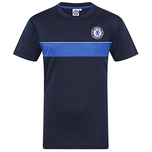 Chelsea FC - Herren Trainingstrikot - Offizielles Merchandise - Dunkelblau mit royalblauem Streifen - XL von Chelsea