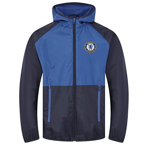 Chelsea FC - Herren Wind- und Regenjacke - Offizielles Merchandise - Dunkelblau & Royalblau - L von Chelsea