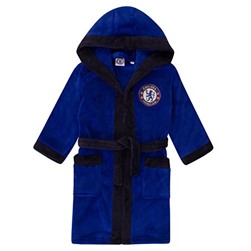 Chelsea FC - Jungen Fleece-Bademantel mit Kapuze - Offizielles Merchandise - Geschenk für Fußballfans - 13-14 Jahre von Chelsea