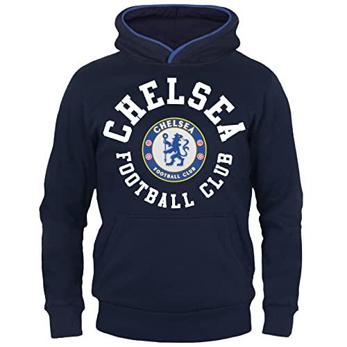Chelsea FC - Jungen Fleece-Hoody mit Grafik-Print - Offizielles Merchandise - Geschenk für Fußballfans - Blau - Marineblau - 10-11 Jahre von Chelsea
