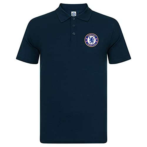 Chelsea FC - Jungen Polo-Shirt mit Wappen - Dunkelblau - EIN Wappen - 12-13 Jahre von Chelsea