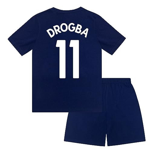 Chelsea FC - Jungen Schlafanzug - Offizielles Merchandise - Geschenk für Fußballfans - Blau - Blau Drogba - 8-9 Jahre von Chelsea