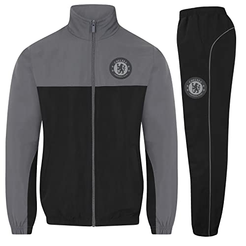 Chelsea FC - Jungen Trainingsanzug - Jacke & Hose - Offizielles Merchandise - Geschenk für Fußballfans - Grau - 10-11 Jahre von Chelsea