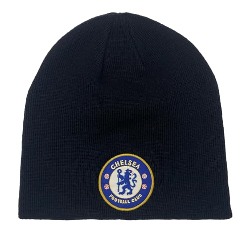 Chelsea FC - Kinder Beanie Strickmütze mit Vereinswappen - Offizielles Merchandise - Geschenk für Fußballfans - Marineblau, Beanie von Chelsea