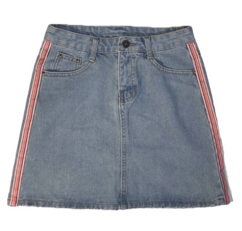 Pastell Streifen Jeans Rock Vintage Inspirierte Mädchenmode von ChelseyPaigeDesigns