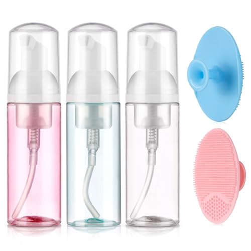 Chemailon Schaumpumpen-Set, 60 ml, Schaumseifenspender, Reise-Schäumpumpflasche und Silikon-Gesichtsschrubber für Gesichtswäsche, Make-up-Entferner und Lotion, 5 Stück Chemailon Schaumpumpen-Set, 60 ml, Schaumseifenspender, Reise-Schäumpumpflasche und Silikon-Gesichtsschrubber für Gesichtswäsche, Make-up-Entferner und Lotion, 5 Stück von Chemailon