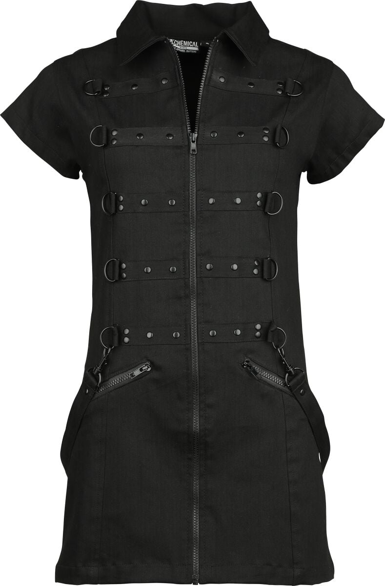 Chemical Black - Gothic Kurzes Kleid - Emberlyn Dress - XS bis XXL - für Damen - Größe XS - schwarz von Chemical Black