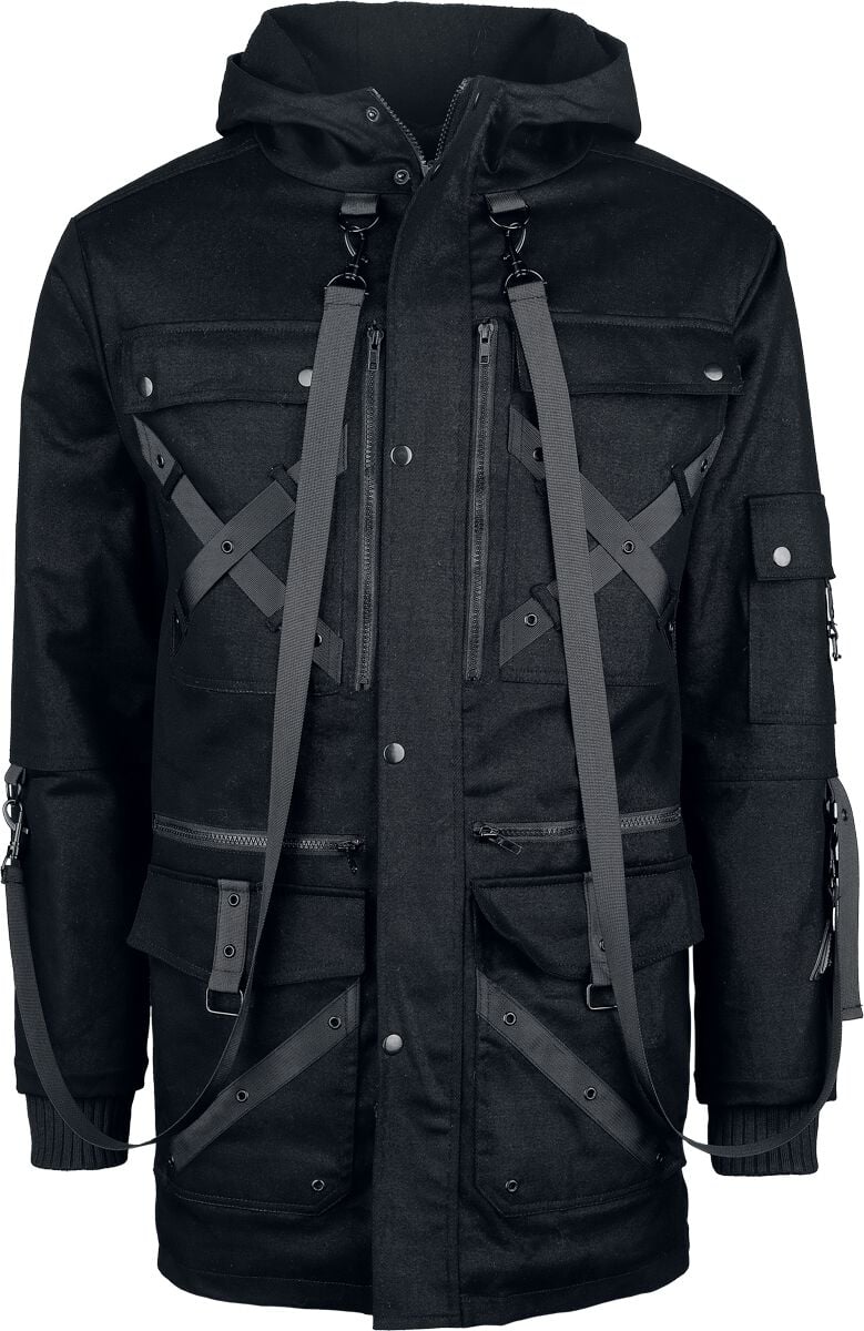 Chemical Black - Gothic Übergangsjacke - Auden Jacket Mens Black - S bis 4XL - für Männer - Größe XL - schwarz von Chemical Black