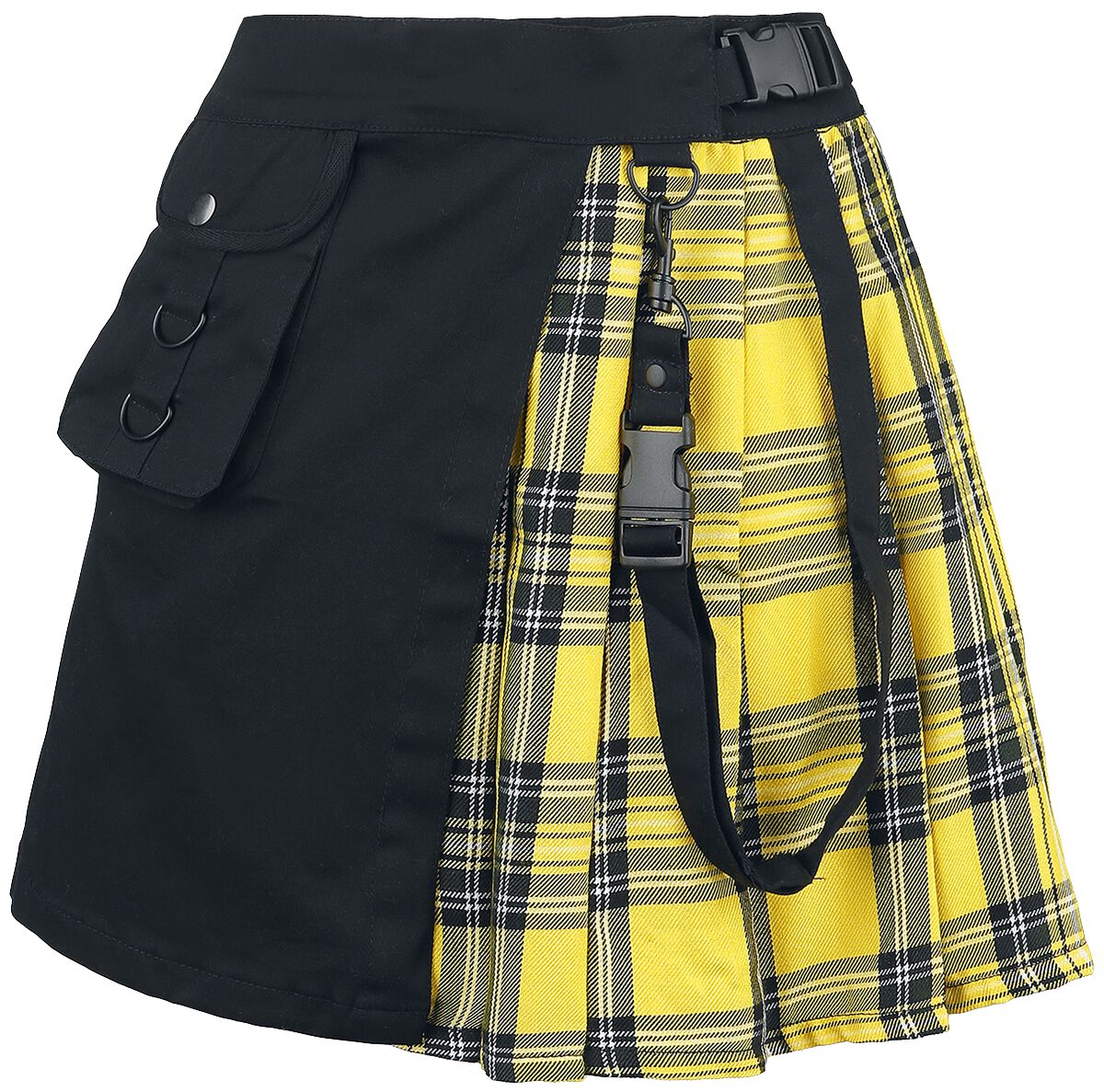 Chemical Black Infinity Skirt Kurzer Rock schwarz gelb in M von Chemical Black