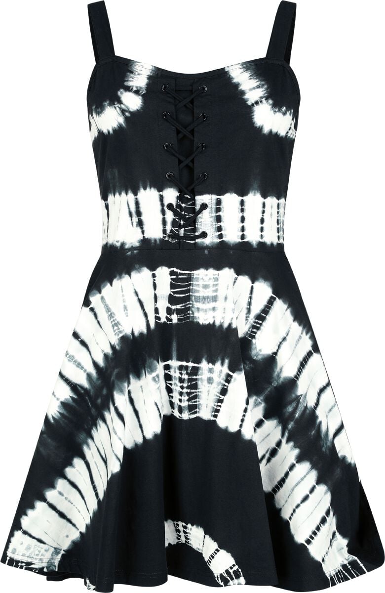 Chemical Black Isley Dress Ladies Mittellanges Kleid schwarz weiß in L von Chemical Black