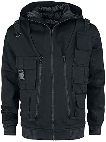 Chemical Black Taj Jacket Männer Winterjacke schwarz XL 100% Baumwolle Gothic, Industrial, Rockwear von Chemical Black