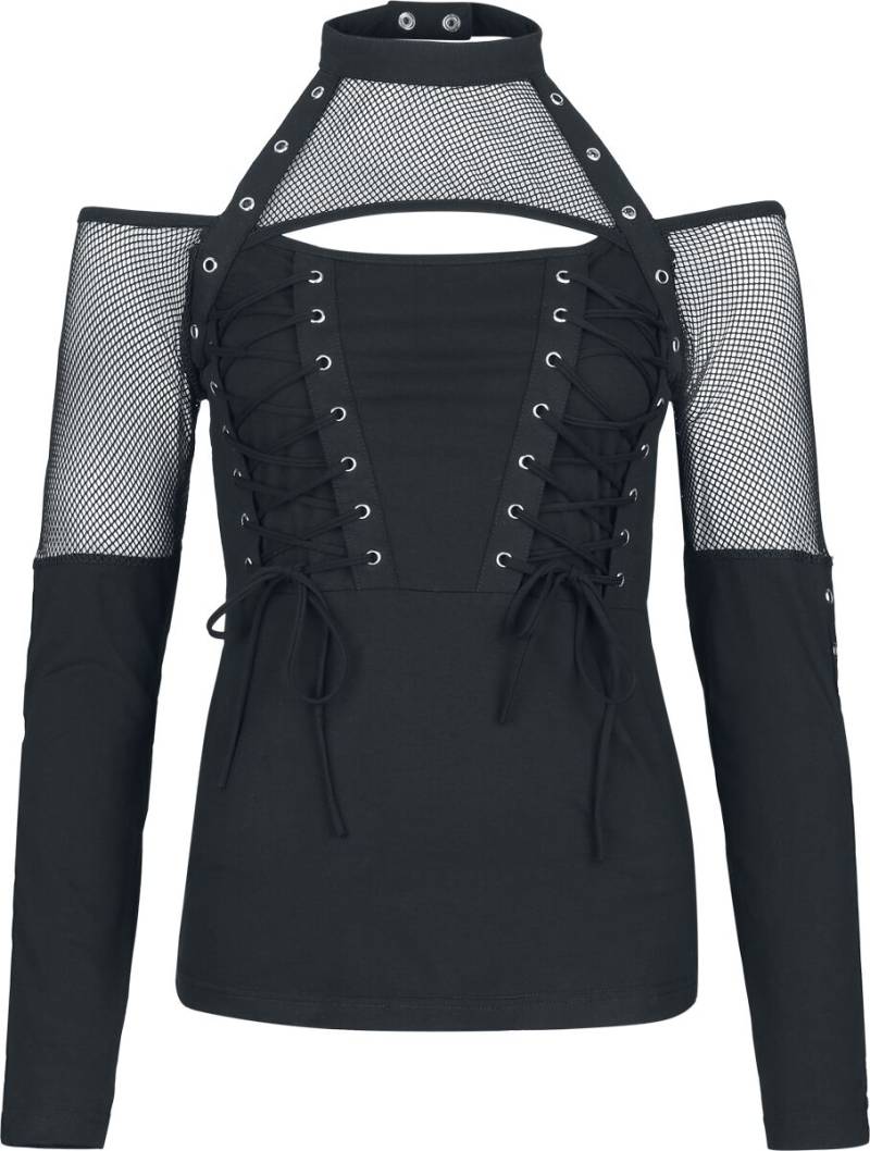Chemical Black Waneta Top Langarmshirt schwarz in XXL von Chemical Black