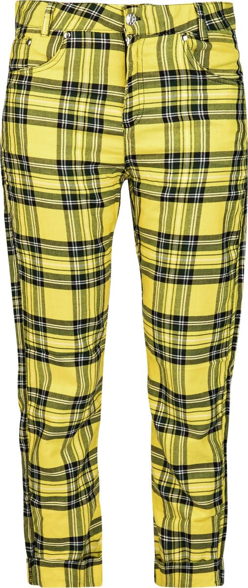 Chemical Black Xylia Pants Stoffhose schwarz gelb in W32L32 von Chemical Black