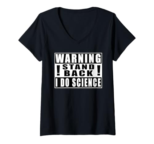 Damen Warning Stand Back I Do Science Lustig Chemie T-Shirt mit V-Ausschnitt Damen Warning Stand Back I Do Science Lustig Chemie T-Shirt mit V-Ausschnitt von Chemie Chemiker Chemielaborant Chemikant Geschenk