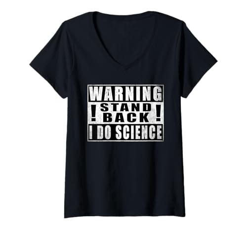 Damen Warning Stand Back I Do Science Lustig Chemie T-Shirt mit V-Ausschnitt Damen Warning Stand Back I Do Science Lustig Chemie T-Shirt mit V-Ausschnitt von Chemie Chemiker Chemielaborant Chemikant Geschenk