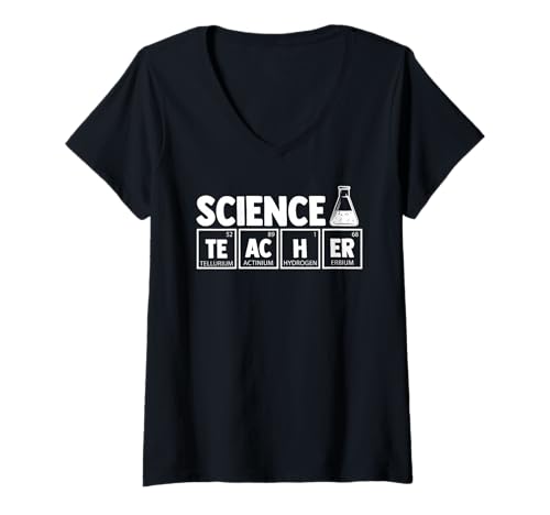 Damen Lustige Lehrer Chemie Periodentabelle Humor T-Shirt mit V-Ausschnitt Damen Lustige Lehrer Chemie Periodentabelle Humor T-Shirt mit V-Ausschnitt von Chemie Witz für Naturwissenschaftsfreunde