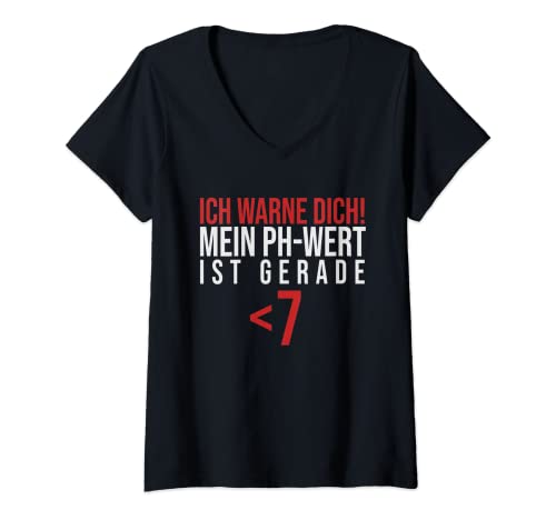 Damen PH Wert Chemiker Witz Wissenschaftler Lustiges Chemie T-Shirt mit V-Ausschnitt Damen PH Wert Chemiker Witz Wissenschaftler Lustiges Chemie T-Shirt mit V-Ausschnitt von Chemielaborant Chemie Student Geschenkidee