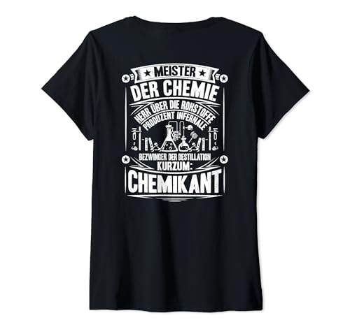 Damen Chemie Meister Der Chemie Chemikant T-Shirt mit V-Ausschnitt Damen Chemie Meister Der Chemie Chemikant T-Shirt mit V-Ausschnitt von Chemikant Designs
