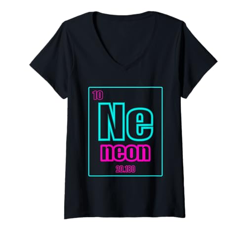 Damen Ne Element des Chemie-Periodensystems Wissenschaftslehrer T-Shirt mit V-Ausschnitt Damen Ne Element des Chemie-Periodensystems Wissenschaftslehrer T-Shirt mit V-Ausschnitt von Chemistry Humor - Funny Chemist Apparel