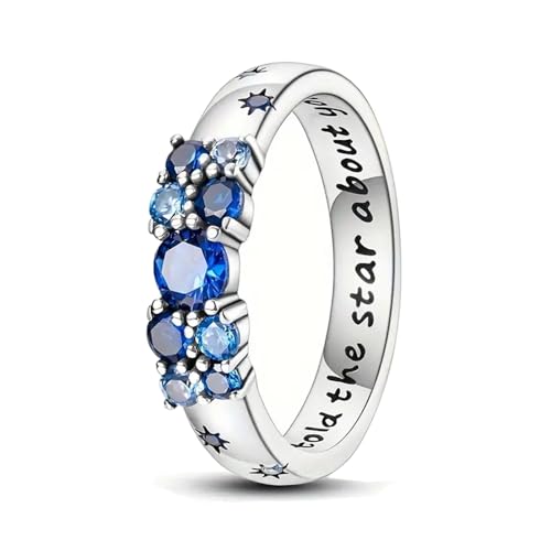 ChenYuTe 925 Sterling Silber Einfache Elegante Persönlichkeit Damen Ring Tägliche Party Hochzeit Tragen Bunte Quadratische Kristall Zirkonia/Stapelbar Vintage Ring Größe 6-9 von ChenYuTe