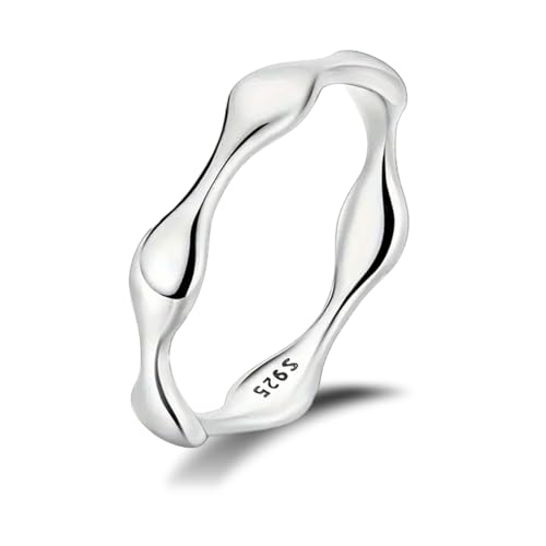 ChenYuTe 925 Sterling Silber Einfache Elegante Persönlichkeit Damen Ring Tägliche Party Hochzeit Tragen Bunte Quadratische Kristall Zirkonia/Stapelbar Vintage Ring Größe 6-9 von ChenYuTe